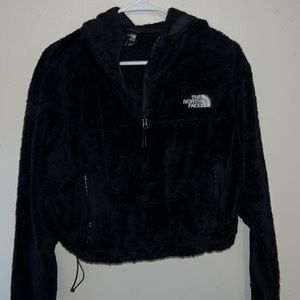 Northface 1/4 zip up sweater with hoodie